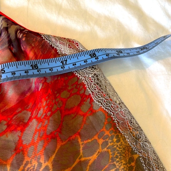 FREE PEOPLE SEQUIN MULTI-COLOR ANIMAL PRINT CAMI TOP BLOUSE SHIRT SIZE LARGE - Picture 14 of 16